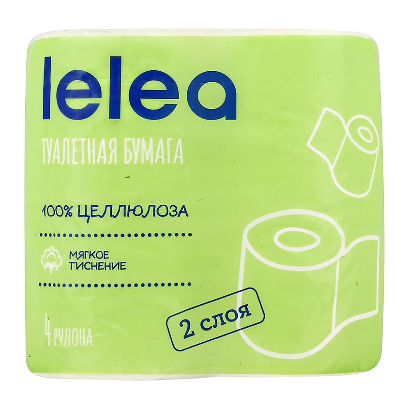 Бумага туалетная `LELEA` 2-х слойная 4 шт