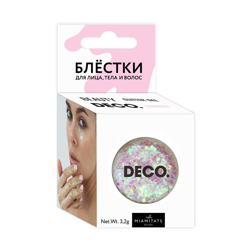 Блестки для лица, тела и волос DECO. by Miami tattoos Stardust, Украшения для тела и волос