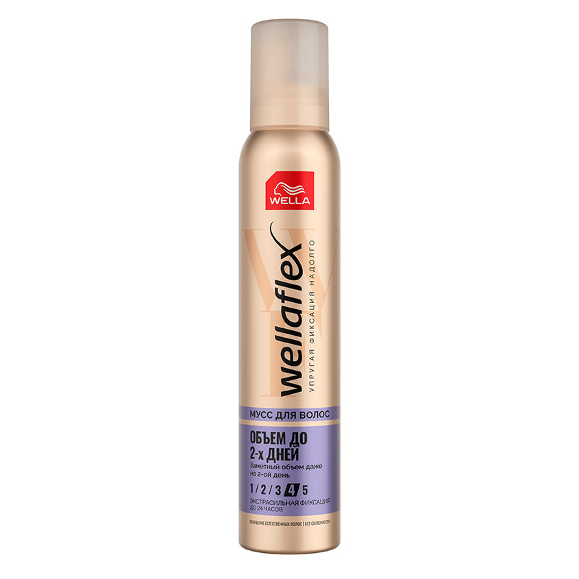 

Мусс для укладки волос WELLA WELLAFLEX ОБЪЕМ ДО 2-Х ДНЕЙ экстрасильной фиксации 200 мл