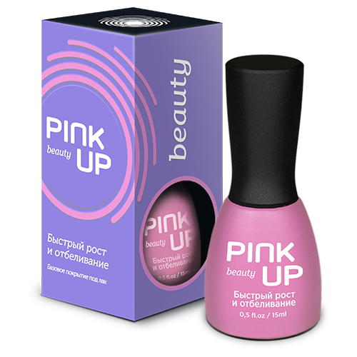 

Средство по уходу за ногтями PINK UP BEAUTY Быстрый рост и отбеливание 15 мл