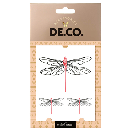 

Татуировка для тела DE.CO. TROPICAL by Miami tattoos переводная Dragonfly