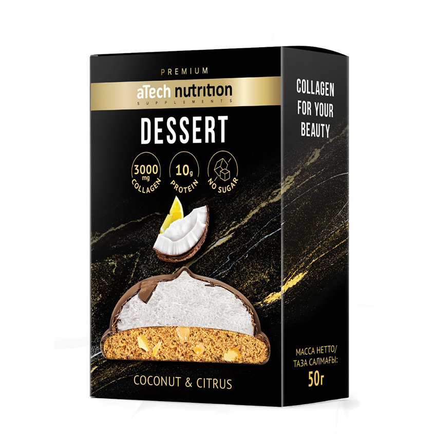 

Печенье глазированное ATECH NUTRITION DESSERТ Кокос и цитрус 50 г