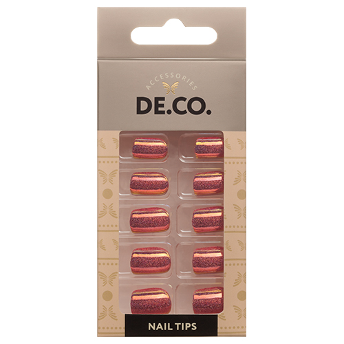 

Набор накладных ногтей DE.CO. METALLIC 24 шт + клеевые стикеры 24 шт brilliant ochre