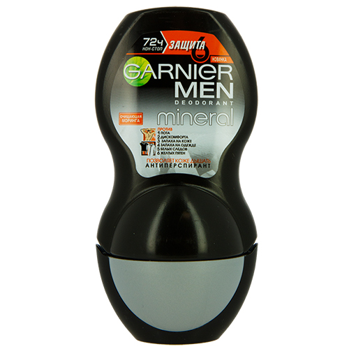 

Део-ролл муж. GARNIER MINERAL ЗАЩИТА 6 Очищающая моринга антиперспирант 50 мл
