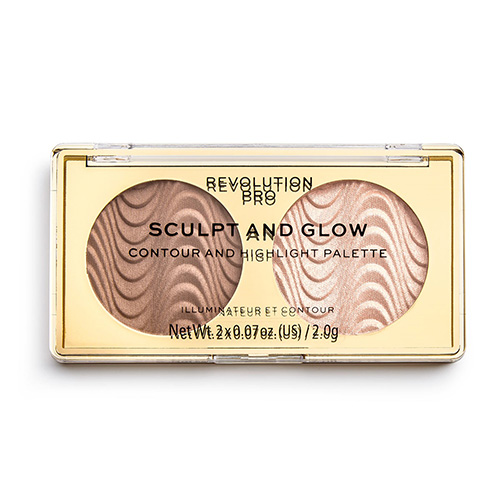 Бронзер и хайлайтер для лица `REVOLUTION PRO` SCULPT AND GLOW тон desert sky