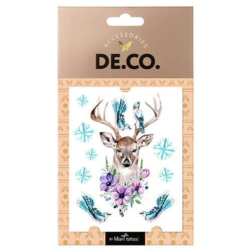 

Татуировка для тела DE.CO. CELEBRATION by Miami tattoos переводная Winter Deer