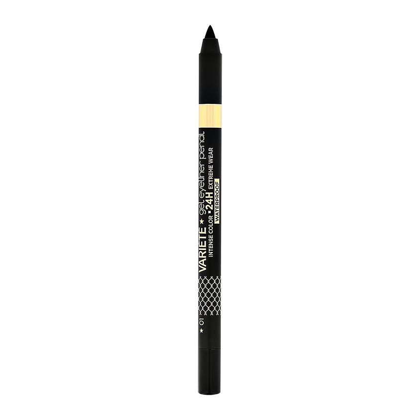 EVELINE Карандаш для глаз EVELINE VARIETE GEL EYE LINER тон 01 pure black