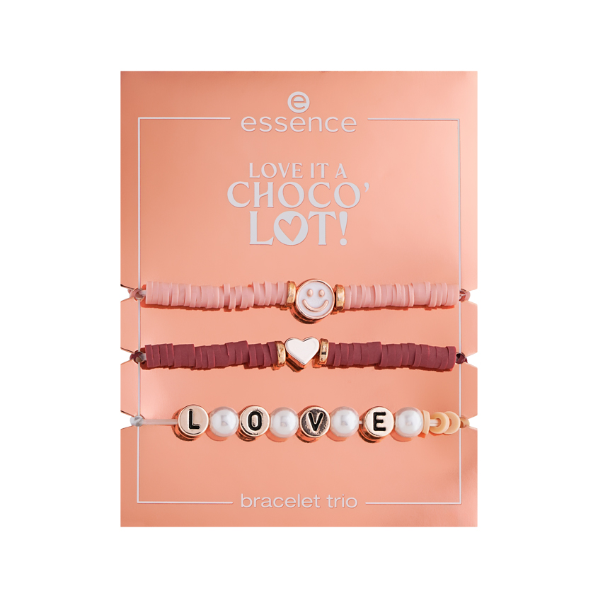 Набор браслетов `ESSENCE` LOVE IT A CHOCO` LOT! с подвесками тон 01 Chocolatey Vibes Only!
