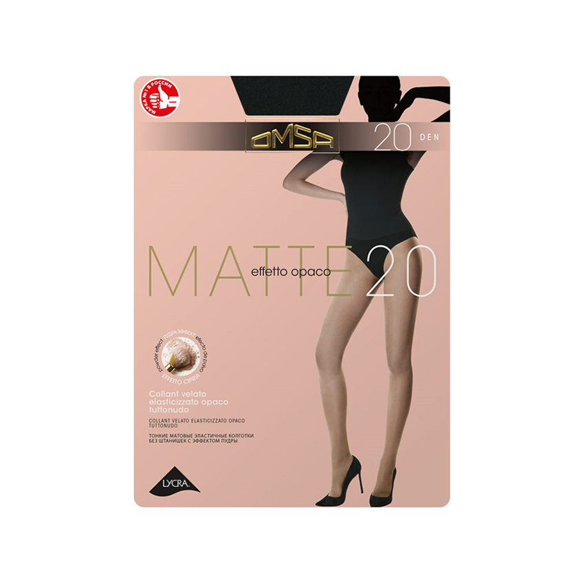 Колготки женские OMSA MATTE 20 den Nero р-р 4