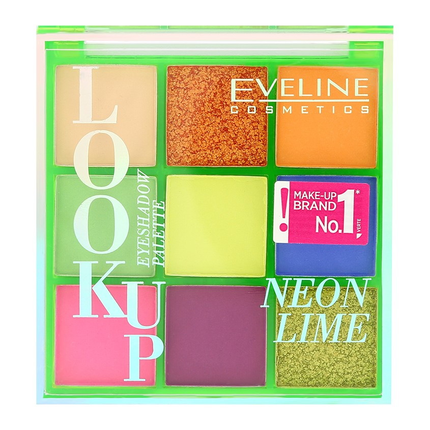 Палетка теней для век EVELINE NEON LIME палетка теней для век eveline neon pink