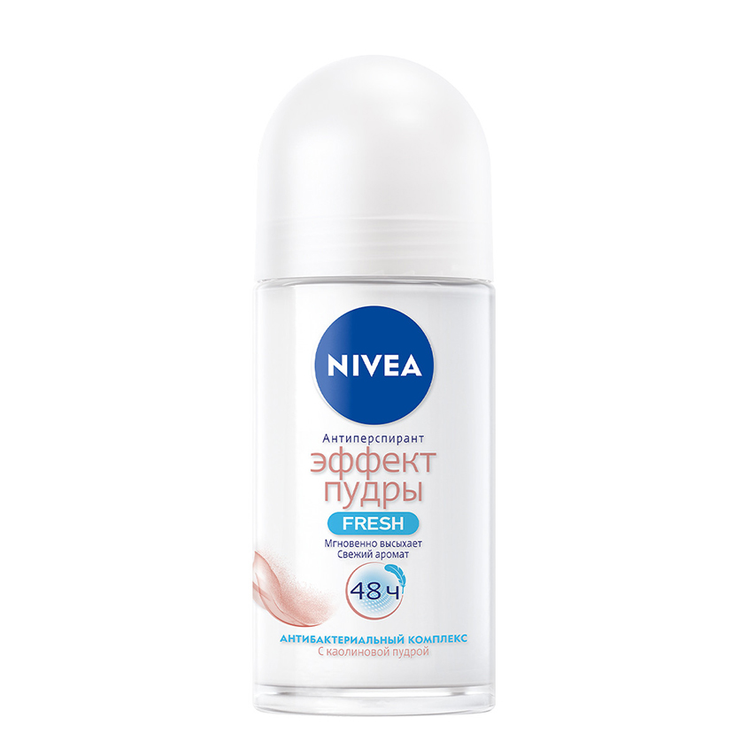 Део-ролл жен. NIVEA ЭФФЕКТ ПУДРЫ Fresh антиперспирант 50 мл дезодорант шариковый fresh