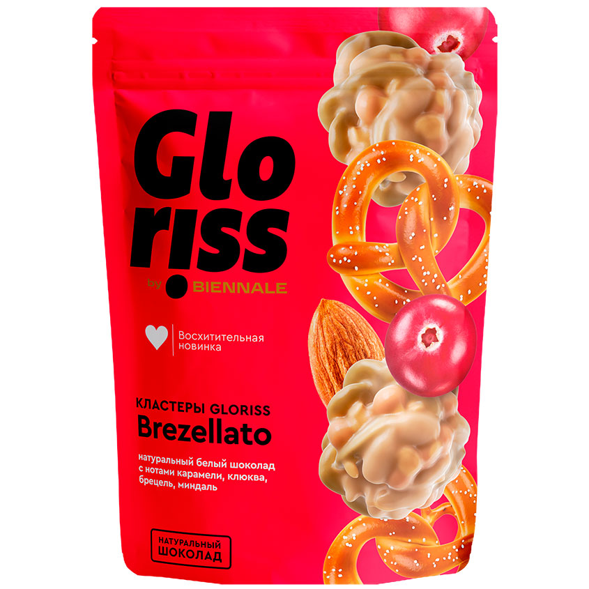 GLORISS Конфеты глазированные GLORISS BREZELLATO Brezellato 160 г конфеты глазированные gloriss chokocorn вишня 90 г