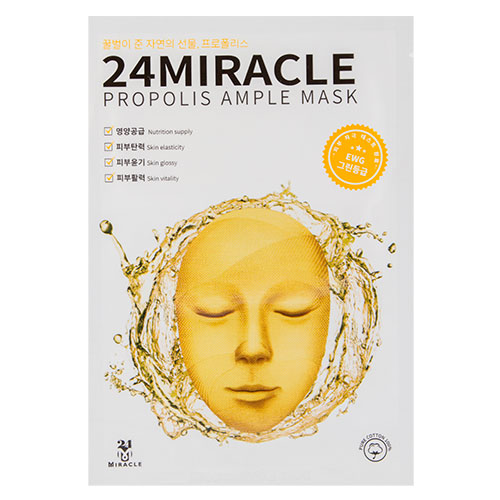 

Маска для лица 24 MIRACLE AMPLE MASK с прополисом 25 мл
