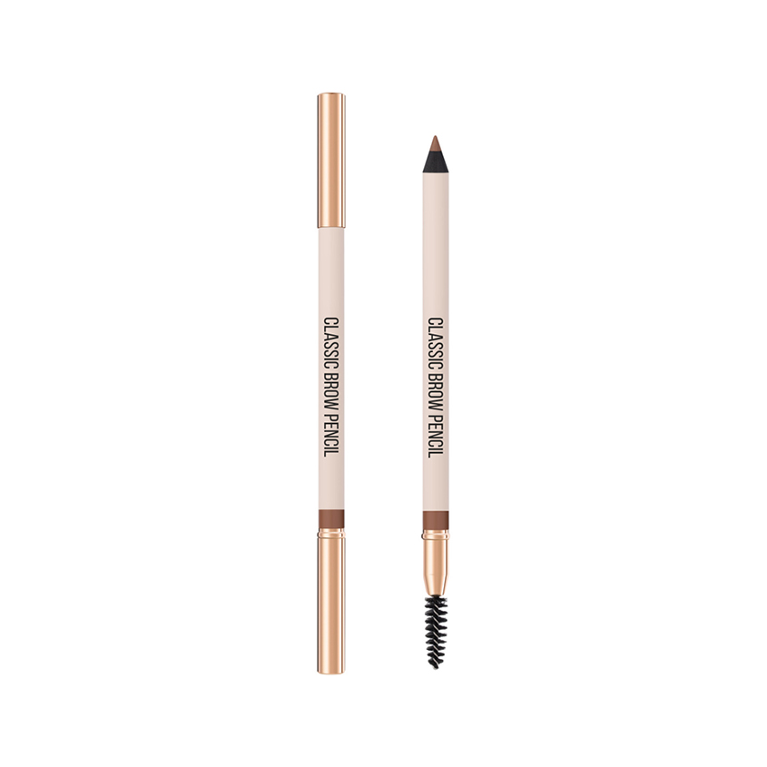 Карандаш для бровей STELLARY CLASSIC BROW PENCIL с щеточкой тон 01 Taupe