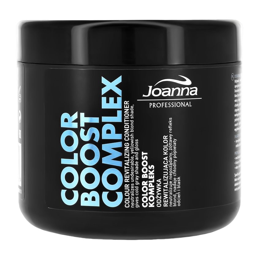 Кондиционер-нейтрализатор желтизны для волос JOANNA COLOR BOOST COMPLEX с протеинами пшеницы холодный пепельный 500 г