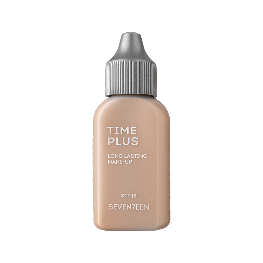 Крем тональный для лица SEVENTEEN TIME PLUS LONGLASTING MAKE UP стойкий тон 4 Средний бежевый