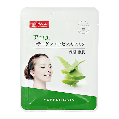 

Маска для лица DERMAL YEPPEN SKIN с коллагеном и экстрактом алоэ вера успокаивающая 23 г