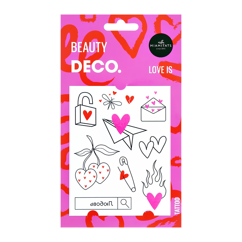 Набор переводных татуировок для тела DECO. LOVE by Miami tattoos love is