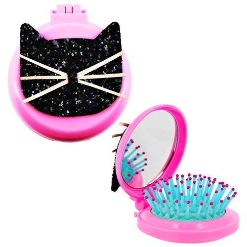 

Расческа с зеркалом MISS PINKY Cat glitter
