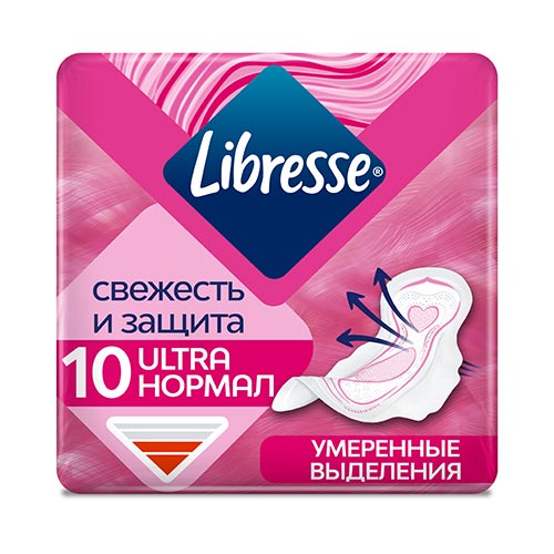 Прокладки ультратонкие `LIBRESSE` ULTRA NORMAL 10 шт