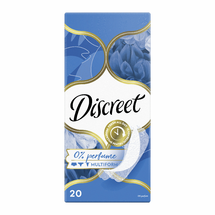 Прокладки ежедневные DISCREET No Perfume 20 шт прокладки ежедневные discreet no perfume air multiform дышащие 60 шт