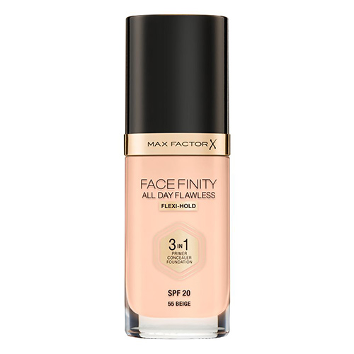 Основа тональная для лица `MAX FACTOR` FACEFINITY ALL DAY FLAWLESS 3 в 1 тон 55