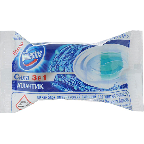 DOMESTOS Запасной блок к подвеске для унитаза DOMESTOS Атлантик 40 г подвеска для унитаза domestos сила 3в1 атлантик сменный блок 40г