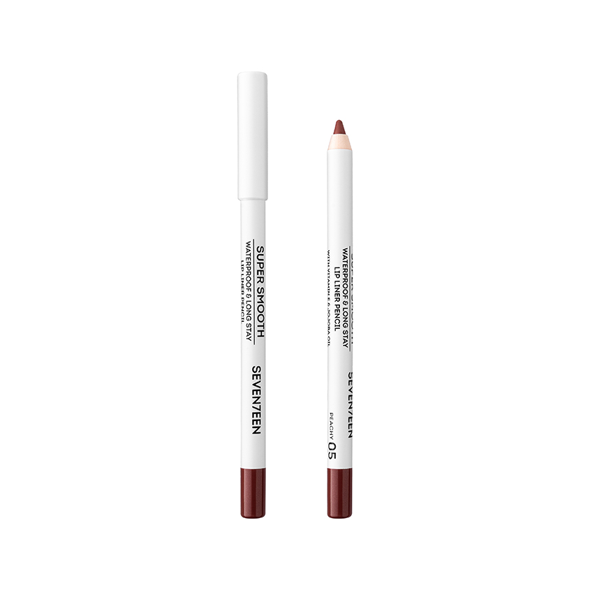 Карандаш для губ SEVENTEEN SUPER SMOOTH W/P LIP LINER водойстойкий с витамином Е тон 05 Персиковый