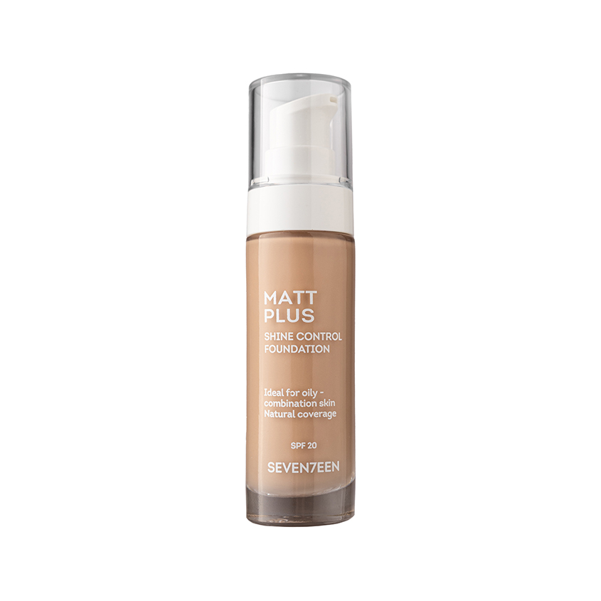Крем тональный для лица SEVENTEEN MATT PLUS SHINE CONTROL FOUNDATION матирующий тон 01 Фарфор