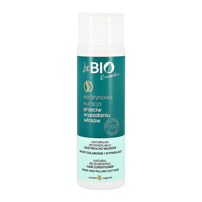Кондиционер для волос `BEBIO` с биотином и растительным кератином (укрепляющий) 200 мл