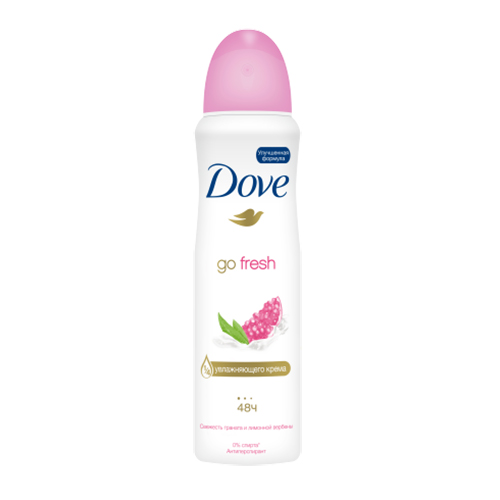 Део-спрей жен. DOVE GO FRESH Свежесть граната и лимонной вербены антиперспирант 150 мл антиперспирант аэрозоль dove пробуждение чувств 150 мл