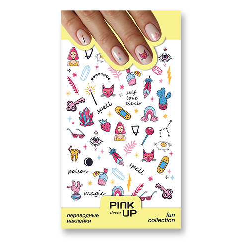 

Наклейки для ногтей PINK UP DECOR FUN переводные тон 738