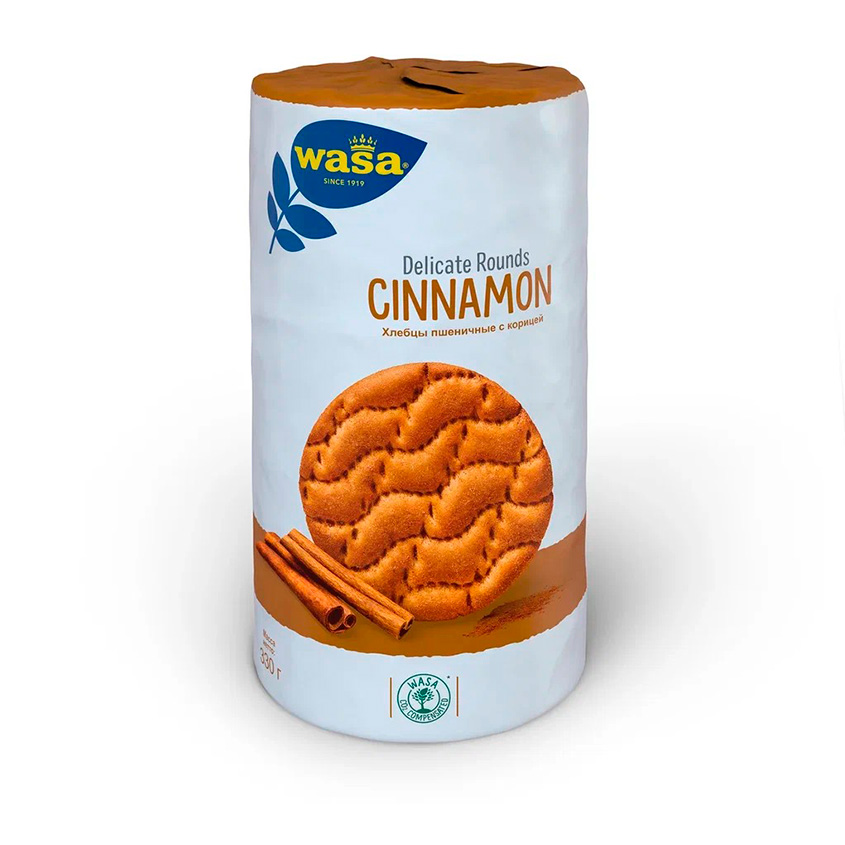 

Хлебцы пшеничные WASA круглые с корицей 330 г