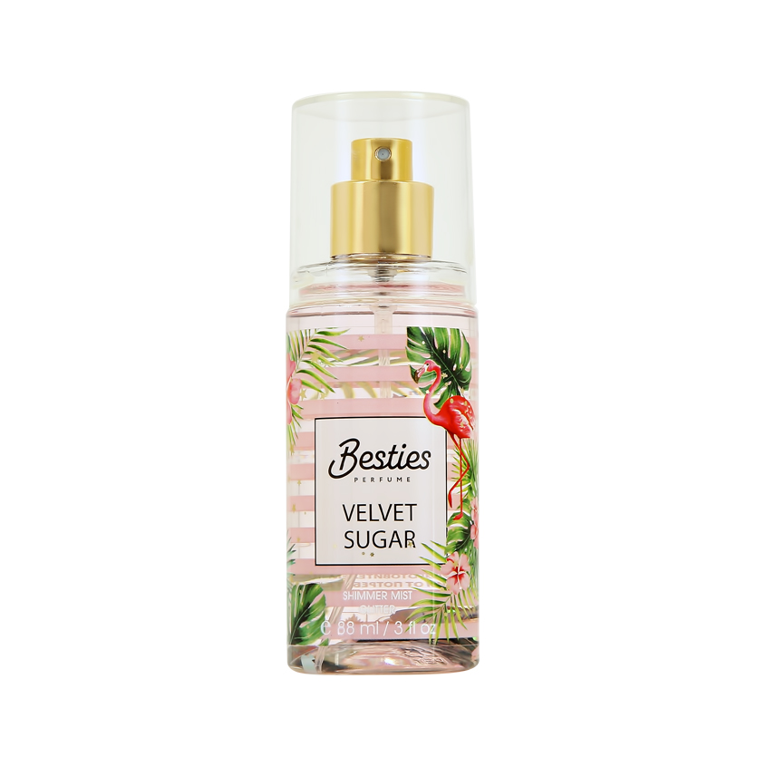 Парфюмированный мист для тела BESTIES SHIMMER MIST velvet sugar жен. 88 мл