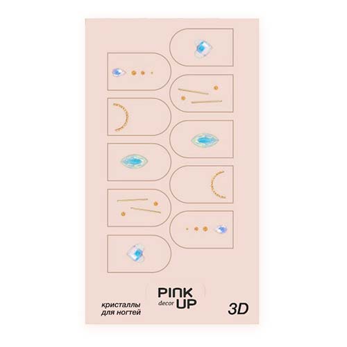 

Кристаллы для ногтей PINK UP DECOR 3D переводные тон 794