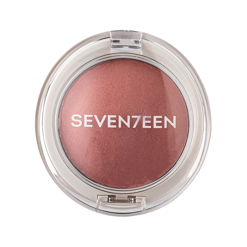 Румяна для лица SEVENTEEN PEARL BRUSH POWDER компактные перламутровые тон 1 Темно-розовый