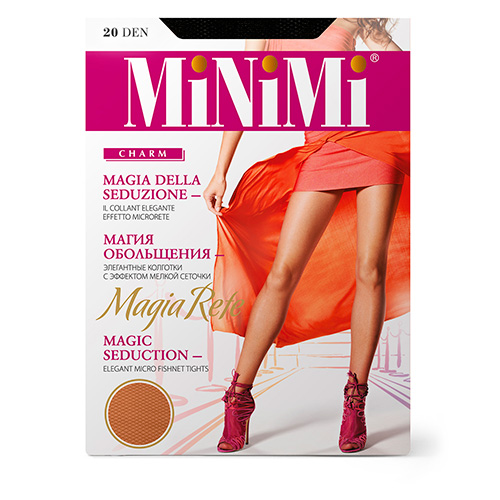 

Колготки женские MINIMI MAGIA RETE с эффектом мелкой сеточки тон Nero р-р 3