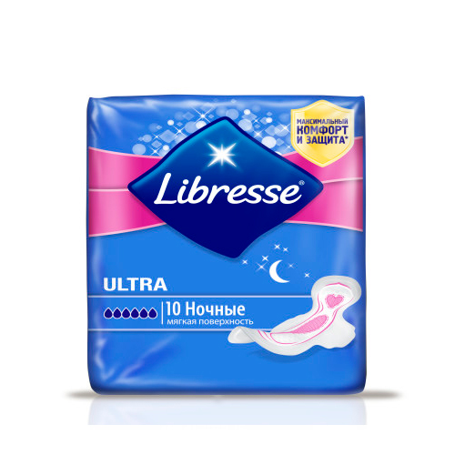 

Прокладки тонкие LIBRESSE ULTRA Ночные 10 шт
