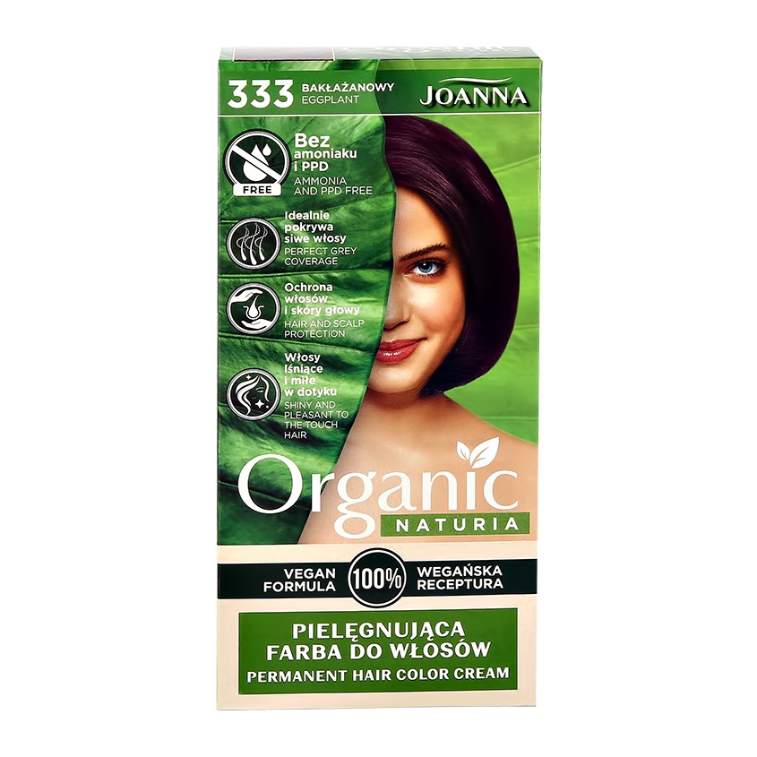 Краска для волос JOANNA ORGANIC NATURIA тон 333 баклажановый