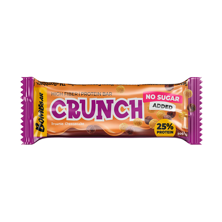 цена Батончик глазированный BOMBBAR CRUNCH Брауни Чизкейк 50 г