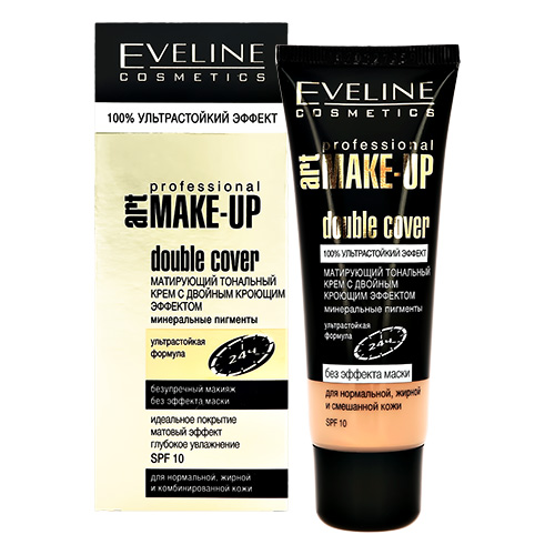 

Крем тональный для лица EVELINE ART PROFESSIONAL MAKE-UP матирующий тон песочный