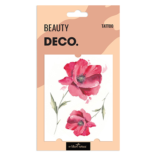 

Татуировка для тела DECO. WATERCOLOR STORY by Miami tattoos переводная Poppy