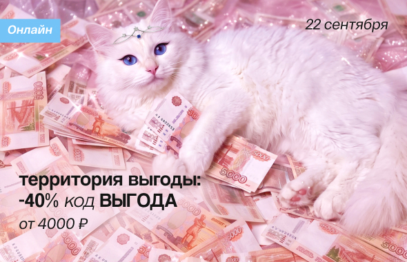 Промокод ВЫГОДА -40% от 4000р