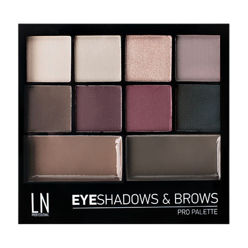 

Набор для макияжа LN PROFESSIONAL PRO PALETTE тени для век и воск для бровей тон 01