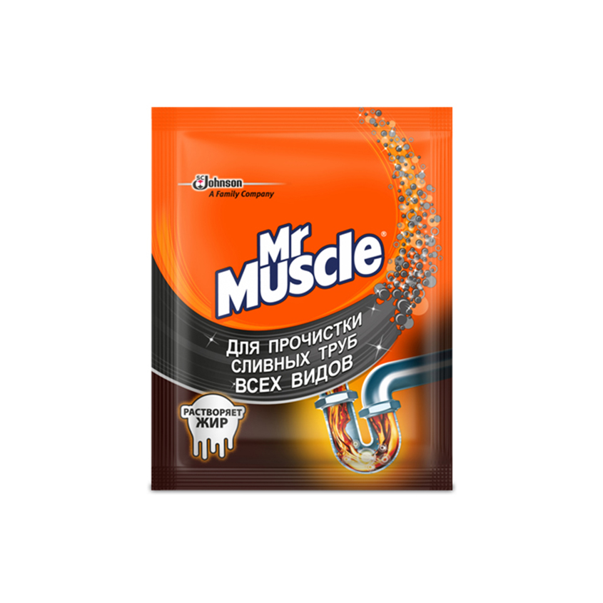 Средство для очистки труб МИСТЕР МУСКУЛ гранулированное 70 г mr muscle kitchen cleaners drain gel 1 l