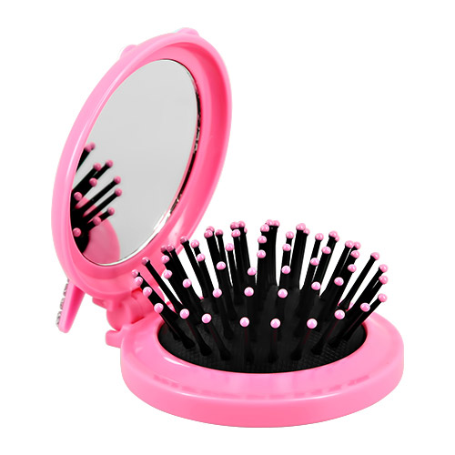 Расческа для волос `MISS PINKY` с зеркалом