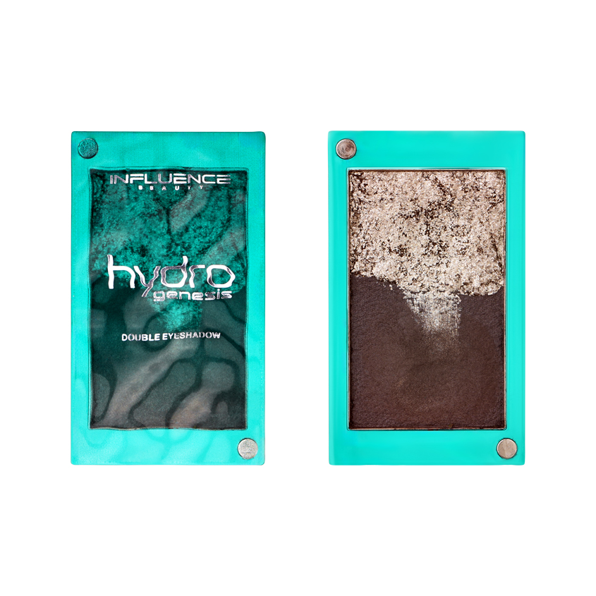 Тени для век INFLUENCE BEAUTY HYDROGENESIS двойные тон 01 Navier-stokes