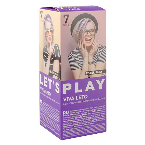 

Краска для цветного мелирования ESTEL PLAY тон viva leto фиолетовый