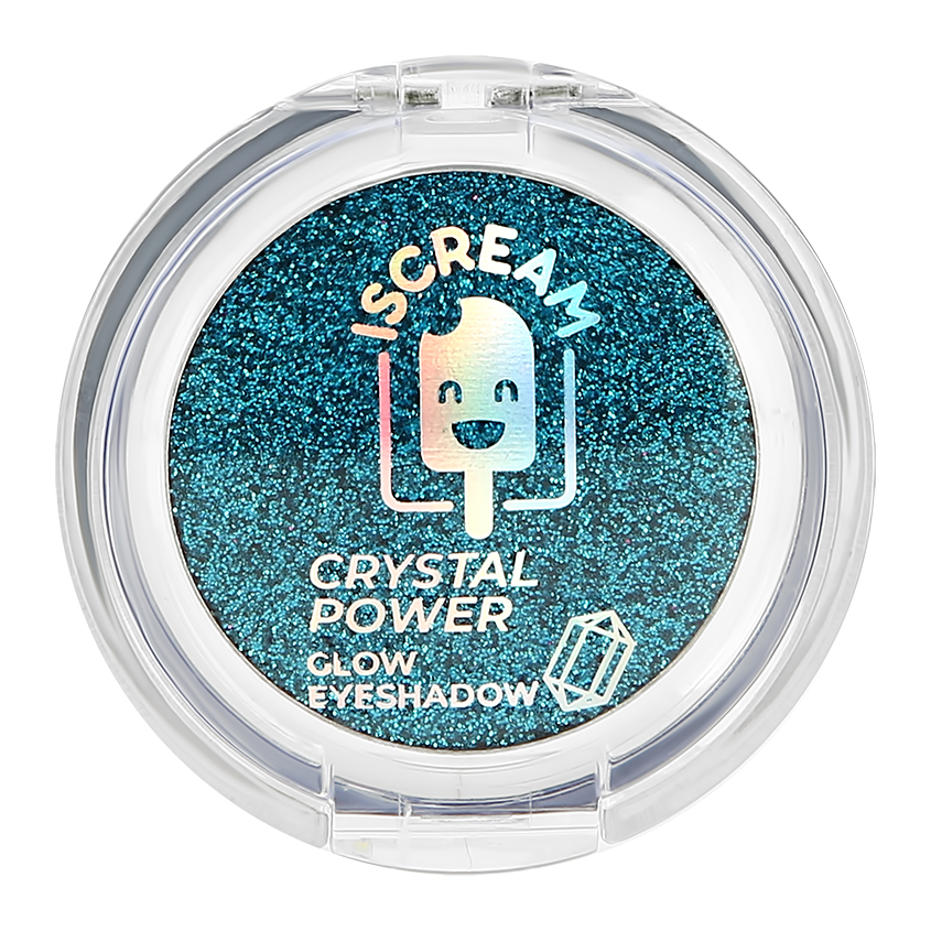 Тени для век ISCREAM CRYSTAL POWER с эффектом сияния тон 04 turquoise