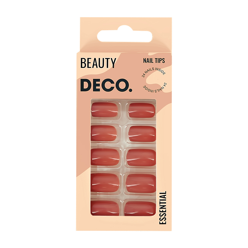 

Набор накладных ногтей DECO. ESSENTIAL caramel 24 шт + клеевые стикеры 24 шт